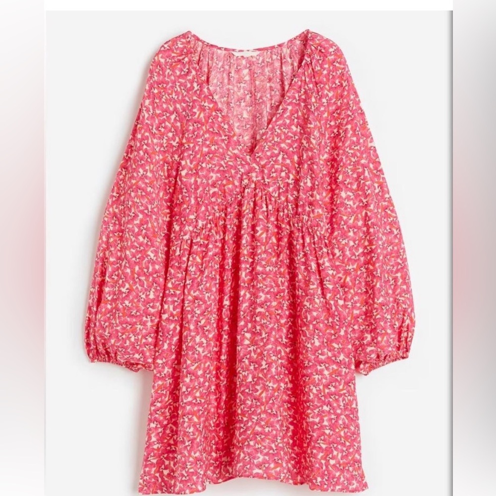 H&M Pink Floral Pattern Dress